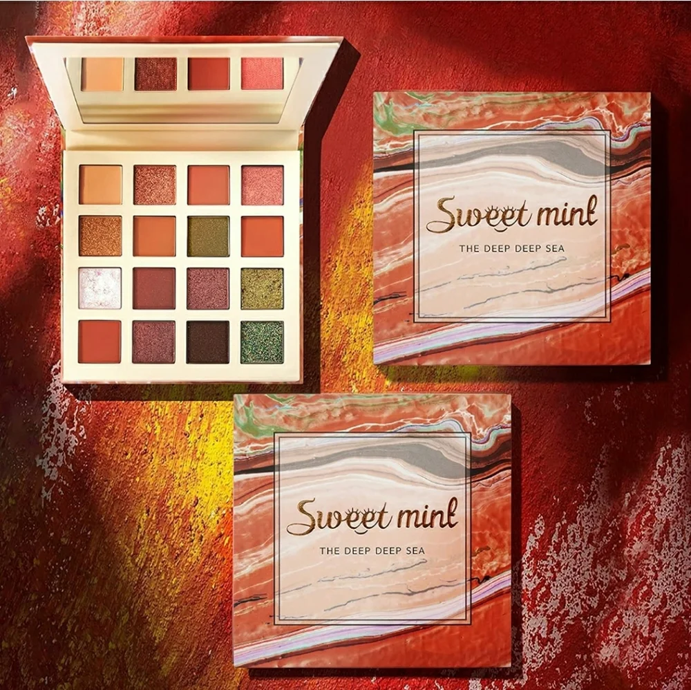 Sweet Mint - Deep Deep Sea 16 Shimmer Glitter Matt Eyeshadow Palette - Picture 3 of 3